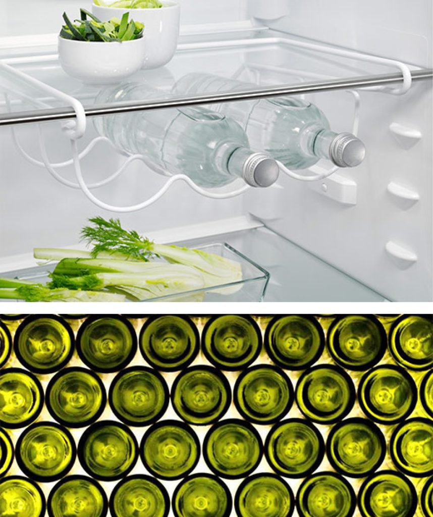 Les étagères porte-bouteilles des frigos Valberg sont incroyablement pratiques.